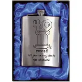 Benza Zakfles - Heupfles met Schroefdop - RVS - 40 jaar (inhoud 210 ml)