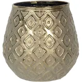 Clayre & Eef Grijze Waxinelichthouder Ø 10*10cm 6GL2768