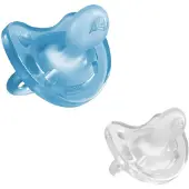 Chicco Fopspeen Physio Soft 0m+ Siliconen Blauw/transparant