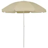 vidaXL Strandparasol 240 cm zandgeel