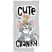 SimbaShop Tom & Jerry Strandlaken Cute and Cranky - 70 x 140 cm - Katoen