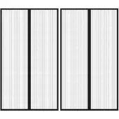 vidaXL Insectendeurgordijnen 2 st magnetisch 200x80 cm zwart