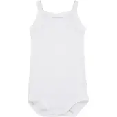 Petit Bateau 2-pack babybody met schouderbandjes voor meisjes Meisjes Rompertje - Wit