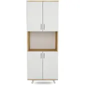 Asir Multi -doelkast - Eik Wit - 70 X 176 X 40 Cm