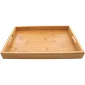Svenska Living Bamboe houten dienblad met handvatten 38 cm - Dienbladen