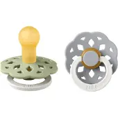 BIBS Böhmen Leuchtende Schnuller - 2er-Pack - Gr. 1 - Rund - Sag - - 0-6 mt - Schnuller