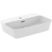 Ideal standard Ipalyss - Opbouw wastafel, 55x38 cm, met overloop, met kraangat, mat wit E2077V1