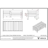 Vipack juniorbed Tod horizontale spijl 70x140cm