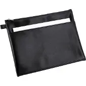 Alassio opbergetui - kunstleer - zwart - formaat 25 x 19 cm - penetui - tekenetui - accessoiretas - JU-42230