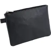 Alassio opbergetui - leer - zwart - 23 x 16 - JU-42233