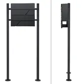 ML-Design Brievenbus Beatrice | rvs grijs 55x120x11 cm brievenbussen | NADUVI