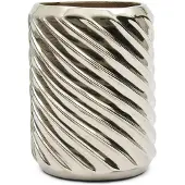 Rivièra Maison | Vaas Avanti Swirl aluminium zilverkleurig 16.5x16.5x25 cm vazen | NADUVI