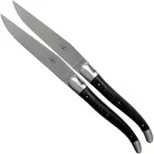 Laguiole , LAT22MINEB, 2-delige steakmessenset gematteerd, Ebbenhout