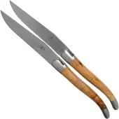 Laguiole , T22MMINGE, 2-delige steakmessenset gematteerd, Jeneverbes