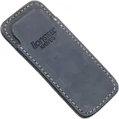 Lionsteel 900FDV3 BL schede met pocketclip, blauw leer