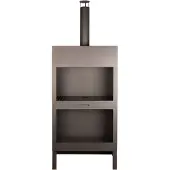 Esschert Design - Tuinkachel XL - met Houtopslag - Zwart