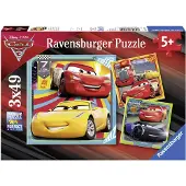 Disney Cars Legendes van de baan - Kinderpuzzel 3 x 49 stukjes - Vanaf 5+
