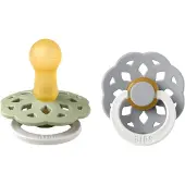 BIBS Böhmen Leuchtende Schnuller - 2er-Pack - Gr. 2 - Rund - Sag - - 6-18 mt - Schnuller