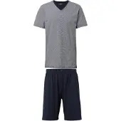 Tom Tailor Pyjama kort nachtblauw / donkergrijs