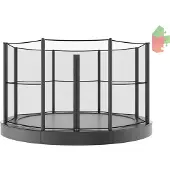 Akrobat Trampoline Orbit Flat to the ground - 365 cm - Rond - Grijs - met Veiligheidsnet