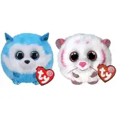 TY - Knuffel - Teeny Puffies - Prince Husky & Tabor Tiger