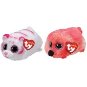 TY - Knuffel - Teeny Ty's - Tabor Tiger & Gilda Flamingo