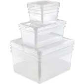 Keeeper bea Kunststof Opbergbak 3 x 1,7 l Transparant 18 cm x 3 cm 8 Stuks