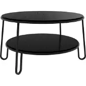 Harto Eugénie Koffietafel Black stained oak | Matte black | Ø 90 cm