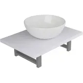 vidaXL 2-delig badmeubelset, keramiek, wit