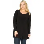 Yoek longsleeve van travelstof DOLCE zwart female | Maat: L 46/48