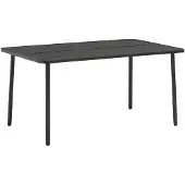 vidaXL Tuintafel 150x90x72 cm staal donkergrijs
