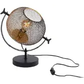Gifts Amsterdam Tafellamp Wire 27x27x40 cm metaal zwart en goudkleurig