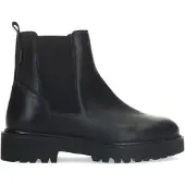 Manfield Zwarte leren chelsea boots | Maat 41