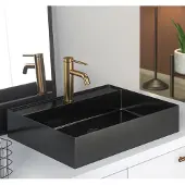 Saniclear Maido waskom 54x42cm met 1 kraangat verouderd ijzer - gunmetal