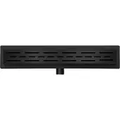 Mueller Black douchegoot met flens en rooster 50x7cm zwart mat