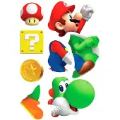 RoomMates Nintendo Super Mario Bros. met Yoshi en Mario Muurstickers (48 x 13 cm)