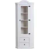Ebuy24 New Mexico hoekkast vitrine wit grenen.
