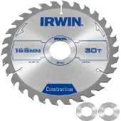 Irwin Construction Serie - Cirkelzaagblad - 165mm - 30 Tanden - Antivibratie Sleuven