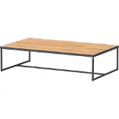 4Seasons Strada bijzettafel teak naturel, 120 x 70 x 30 cm aluminium poten