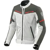 REV'IT! Revit Airwave 3 motorfiets textiljas, wit/grijs, maat S