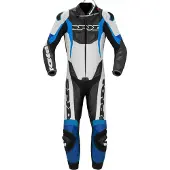 Spidi Sport Warrior Pro, leren pak, 1 stuk, geperforeerd ,witte/blauw ,50