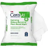 CeraVe Hydrating Facial Cleansing Makeup Remover Wipes - Plant Based - Geurvrij