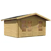 Karibu tuinhuis, tuinhuis, blokhut, model Lagor 1, in natuurlijke staat, afmetingen 417x327x273 cm