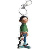 Plastoy Gaston: Guust Flater en zijn kat - sleutelhanger met PVC-figuur
