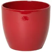 Floran Bloempot glanzend wijn rood keramiek voor kamerplant H25 x D28 cm - Plantenpotten