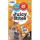 Inaba 6x Juicy Bites Kattensnack Vis - Mossel 34 Gr