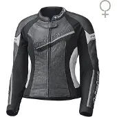 Held Debbie II Geperforeerd Dames Zwart Wit Leren Motorjas Maat 42