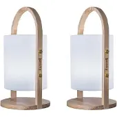 Lumisky Set van 2 draadloze draagbare lampen H37CM WOODY