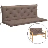 vidaXL Tuinbankkussen 150x(50+50)x7 cm oxford stof taupe