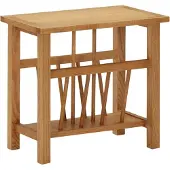 vidaXL Bijzettafel 45x27x42 cm massief eikenhout